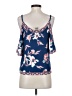 Flying Tomato Blue 3/4 Sleeve Blouse Size XS - photo 2