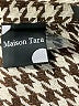 Maison Tara 100% Polyester Houndstooth Brown Blazer Size 10 - photo 6