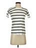 Madewell Stripes Ivory Short Sleeve Turtleneck Size XXS - photo 1