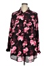 Torrid 100% Polyester Floral Black Long Sleeve Blouse Size 1X Plus (1) - photo 1