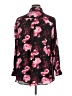 Torrid 100% Polyester Floral Black Long Sleeve Blouse Size 1X Plus (1) - photo 2