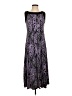Perceptions Graphic Purple Casual Dress Size S - photo 1