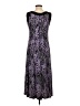 Perceptions Graphic Purple Casual Dress Size S - photo 2