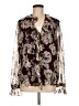 Unbranded Brown Burgundy Long Sleeve Blouse Size M (estimated) - photo 1