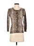 Joseph A. Animal Print Tan Cardigan Size S - photo 1