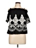 Blue Rain 100% Cotton Black 3/4 Sleeve Blouse Size L - photo 1
