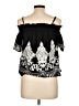 Blue Rain 100% Cotton Black 3/4 Sleeve Blouse Size L - photo 2