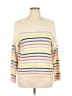 Chelsea & Theodore 100% Acrylic Stripes Ivory Pullover Sweater Size XL - photo 1