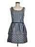 Taylor Checkered-gingham Blue Casual Dress Size 8 - photo 1