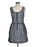 Taylor Checkered-gingham Blue Casual Dress Size 8 - photo 2