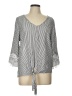Tru Self 100% Rayon Gray 3/4 Sleeve Blouse Size L - photo 1