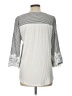 Tru Self 100% Rayon Gray 3/4 Sleeve Blouse Size L - photo 2