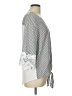Tru Self 100% Rayon Gray 3/4 Sleeve Blouse Size L - photo 4
