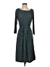 Lands' End Chevron-herringbone Teal Casual Dress Size S - photo 1