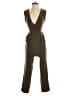 Forever 21 100% Polyester Solid Brown Green Jumpsuit Size S - photo 1