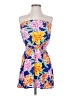 Unbranded 100% Viscose Tropical Blue Cocktail Dress Size S - photo 1