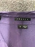 Theory Purple 3/4 Sleeve Button-Down Shirt Size S - photo 7