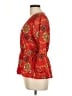 Ember 100% Polyester Red 3/4 Sleeve Blouse Size L - photo 5
