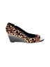 Nine West Animal Print Brown Wedges Size 9 1/2 - photo 1
