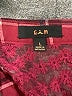 E&M Collection 100% Polyester Plaid Burgundy 3/4 Sleeve Blouse Size L - photo 7