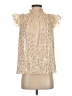 Rebecca Taylor 100% Polyester Gold Sleeveless Blouse Size XS - photo 1