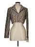 Maison Tara 100% Polyester Houndstooth Brown Blazer Size 10 - photo 1