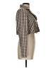 Maison Tara 100% Polyester Houndstooth Brown Blazer Size 10 - photo 4