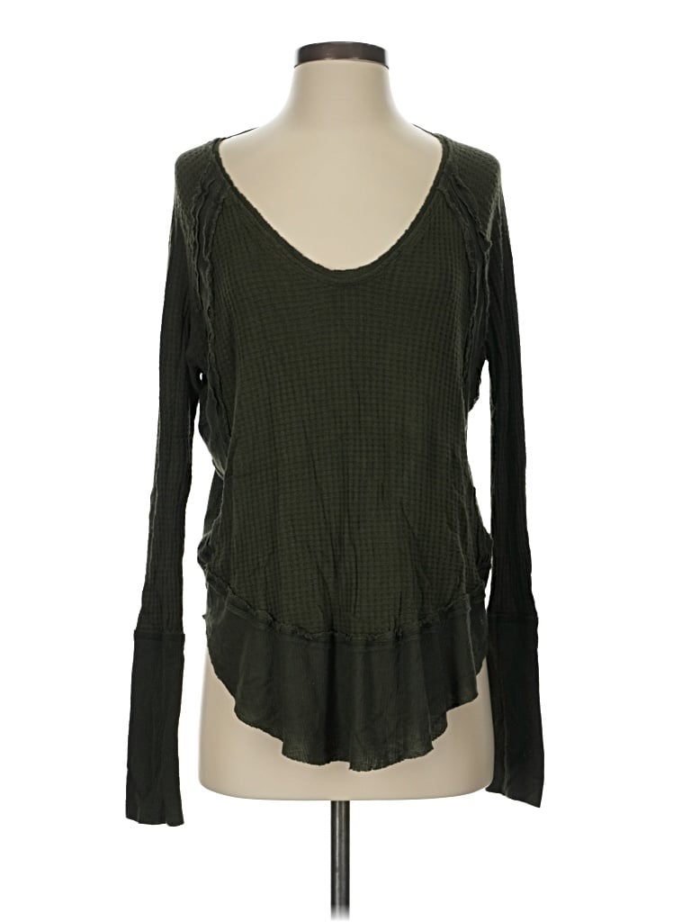 Pre-owned We The Free Pullover Sweater In Green