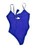 Unbranded Color Block Blue One Piece Swimsuit Size L - photo 2