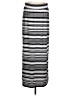 Maurices Stripes Silver Casual Skirt Size M - photo 1