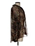 tp 100% Polyester Paisley Black Long Sleeve Blouse Size L - photo 4