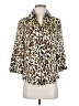 Agora 100% Polyester Animal Print Brown 3/4 Sleeve Blouse Size S - photo 1