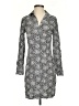 Assorted Brands Print Gray Casual Dress Size 2 - photo 1