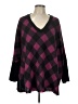 White Birch Plaid Burgundy Pullover Sweater Size L - photo 1