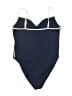Zara Solid Blue One Piece Swimsuit Size M - photo 2