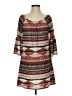 R.Rouge Print Brown Casual Dress Size S - photo 1