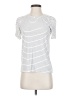 Modern Works Stripes White Short Sleeve Turtleneck Size XS - photo 1