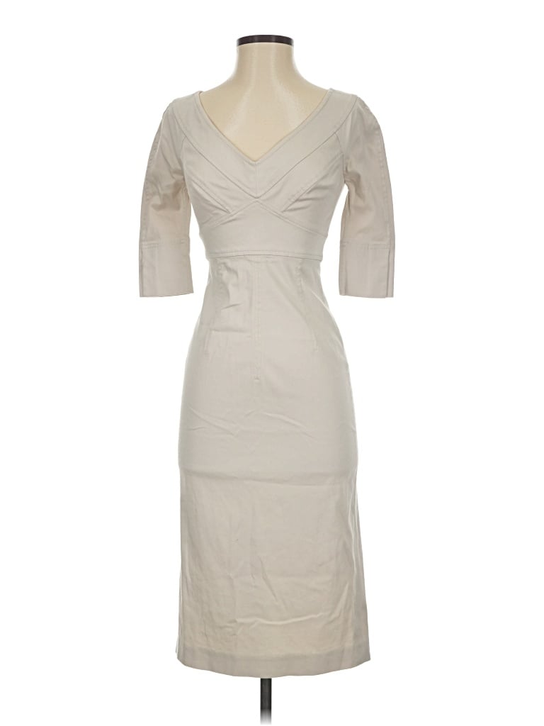Pre-owned Charles Chang-lima Cocktail Dress In White