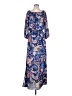 Bisou Bisou 100% Polyester Paisley Blue Casual Dress Size 2 - photo 1
