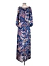 Bisou Bisou 100% Polyester Paisley Blue Casual Dress Size 2 - photo 2
