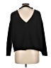 Akira Solid Black Pullover Sweater Size L - photo 2