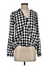Madewell Checkered-gingham Black Long Sleeve Blouse Size XS - photo 1