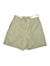 Shein 100% Polyester Solid Green Khaki Shorts Size 6 - photo 2