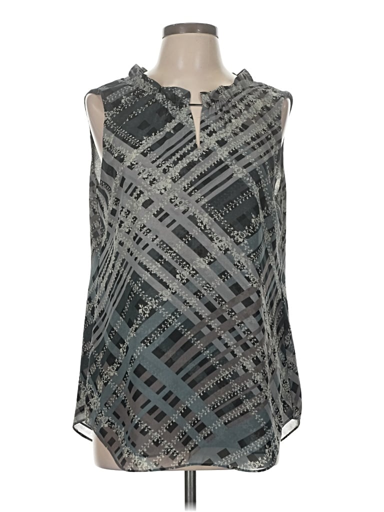 Pre-owned Cabi Sleeveless Blouse In Gray