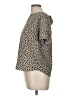 Papermoon 100% Polyester Animal Print Tan Short Sleeve Top Size M (petite) - photo 5
