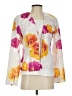 Carlisle 100% Polyester Floral Multi Color White Blazer Size 0 - photo 1