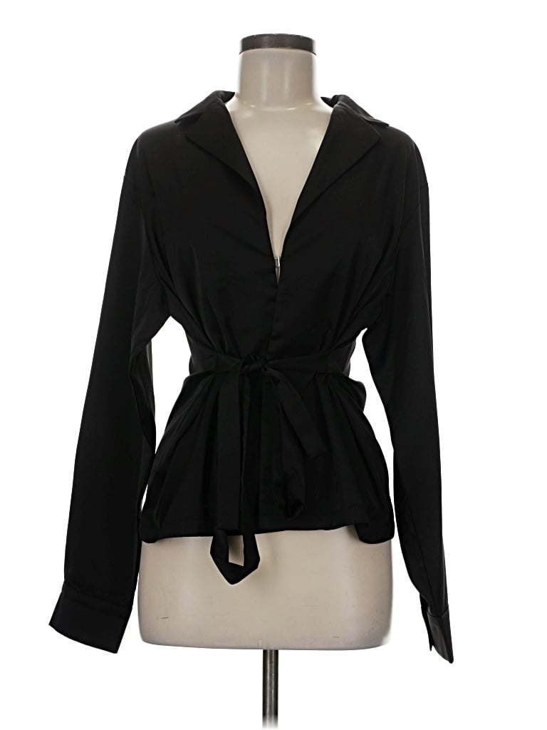 Pre-owned Commense Long Sleeve Blouse In Black