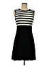 BCBGMAXAZRIA Stripes Black Casual Dress Size M (estimated) - photo 1