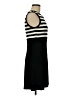 BCBGMAXAZRIA Stripes Black Casual Dress Size M (estimated) - photo 4