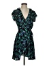 Sunday Best 100% Polyester Print Teal Cocktail Dress Size 4 - photo 1
